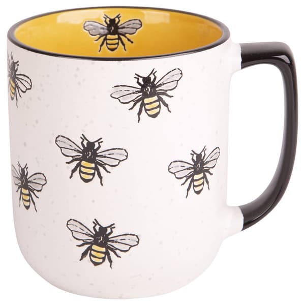 Home Essentials 16oz. Bees on Speckled Mug - image 
