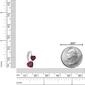 Gemminded Sterling Silver 5mm Double Heart Ruby/Diamond Pendant - image 5