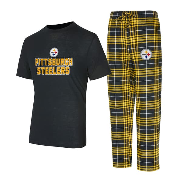 Mens College Concepts Steelers Vector Shirt & Pants Set - image 