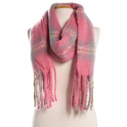 Womens Renshun Plaid Oblong with Fringe Edges Scarf