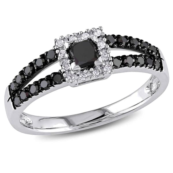 Diamond Classics&#40;tm&#41; 10kt. White Gold 1/2ct. Black Diamond Ring