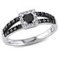 Diamond Classics&#40;tm&#41; 10kt. White Gold 1/2ct. Black Diamond Ring - image 1