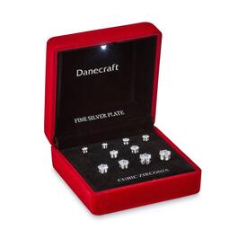 Danecraft 5pc. Graduated Cubic Zirconia Stud Earrings Set