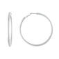 Silver Plated 70mm Tube Hoop Clutchless Hoop Earrings - image 1