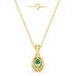 Gemstone Classics&#8482; Created Emerald Lab Grown Diamond Pendant - image 2