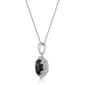 Gemminded Sterling Silver Oval Onyx & White Sapphire Necklace - image 2
