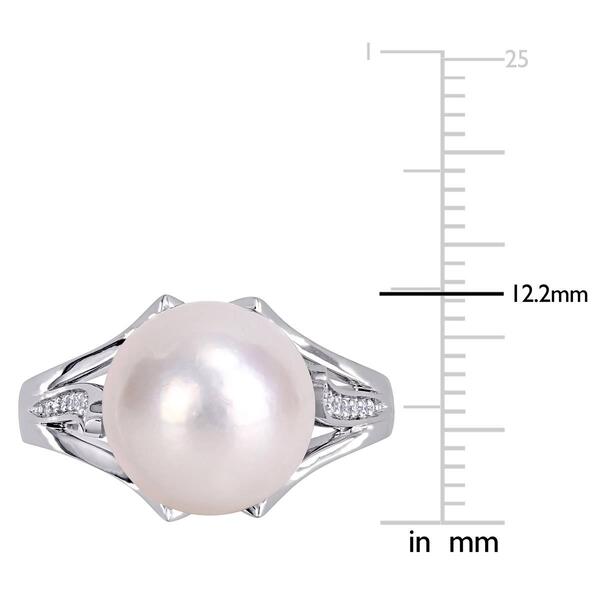 Gemstone Classics&#8482; Cultured Pearl & Diamond Ring