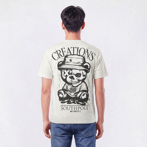 Young Mens SOUTHPOLE® Skull Bear Creations Graphic Tee