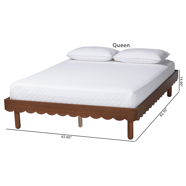 Baxton Studio Orianthe Scalloped Bed Frame