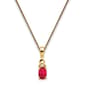 Gemstone Classics&#40;tm&#41; 14kt. Yellow Gold Oval Ruby Diamond Necklace - image 1