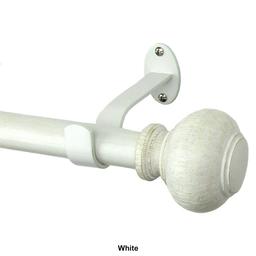 Rhinebeck Rustic Faux Wood Window Drapery Single Curtain Rod