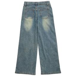 Girls (7-14) Em & Cass Embossed Smiley/Peace/Heart Wide Leg Jeans