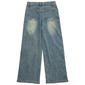 Girls (7-14) Em & Cass Embossed Smiley/Peace/Heart Wide Leg Jeans - image 3