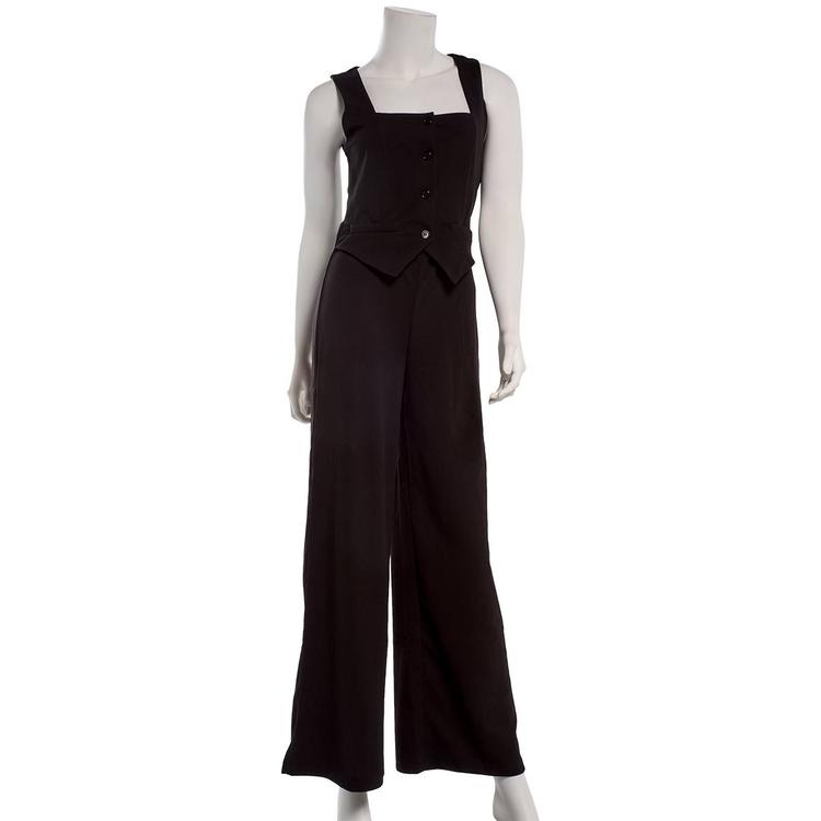 Juniors Madden Girl Knit Dobby Square Neck Vest Jumpsuit