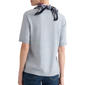 Petite Jones New York Short Sleeve Rib Knit Sweater with Scarf - image 2