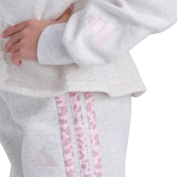Girls (4-6x) adidas® Leopard Logo Heather Peplum Top & Pants Set
