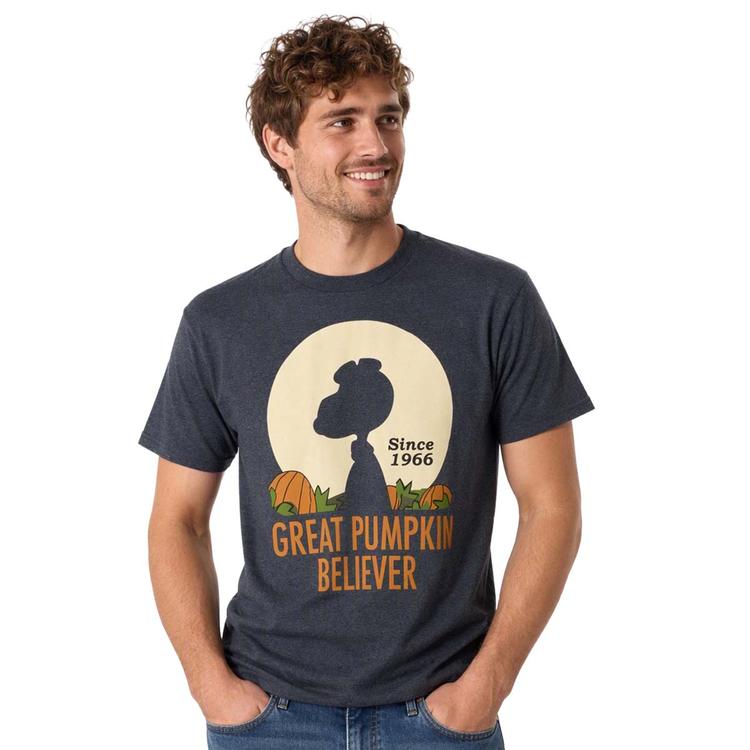 Young Mens Peanuts(tm) Great Pumpkin Believer Graphic Tee