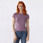 Juniors Cotton Candy Short Sleeve Butter Crew Neck Tee - image 2