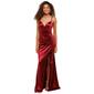 Juniors Emerald Sundae Stretch Satin V Neck Empire Waist Dress - image 1
