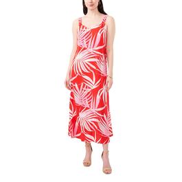 Womens MSK Sleeveless V-Neck Print Challis Maxi Dress