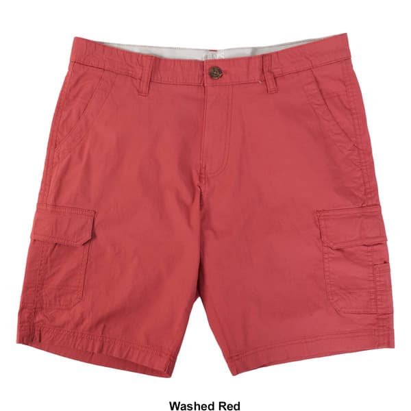 Mens Chaps Poplin Stretch Cargo Shorts