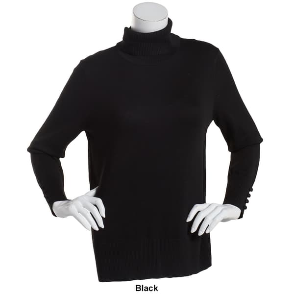 Womens Retrology Long Button Sleeve Turtleneck Sweater - Boscov's