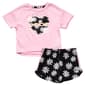 Toddler Girl Bebe Logo Floral Heart Tee & Short Set - image 1