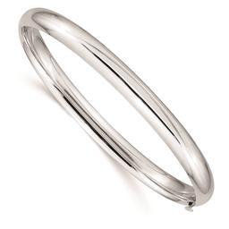 Gold Classics(tm)14kt. White Gold 6mm Hinged Bangle Bracelet