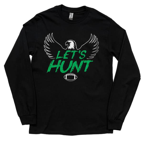 Mens Philly Football Let''s Hunt Long Sleeve Tee - Black - image 