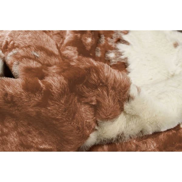 9th & Pike&#174; Brown & Ivory Faux Cowhide Area Rug