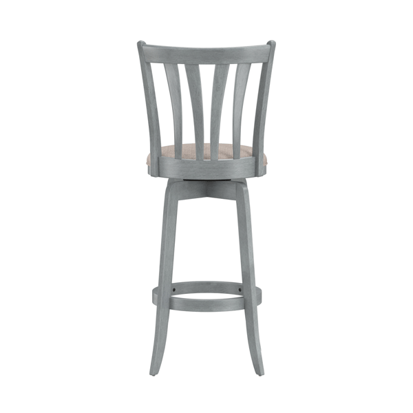 HH2 Home Savana Blue Wood Swivel Bar Height Stool