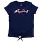 Girls &#40;7-16&#41; Champion&#40;R&#41; Short Sleeve Floral Logo Tie Front Tee - image 1