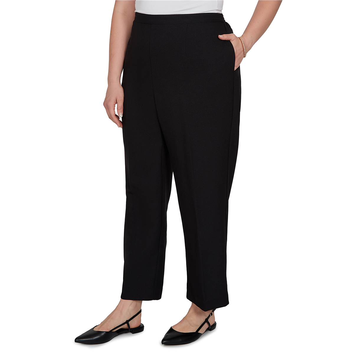 Plus Size Alfred Dunner Dinner Theater Casual Pants -Short Length ...