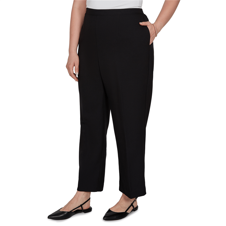 Plus Size Alfred Dunner Dinner Theater Casual Pants -Short Length