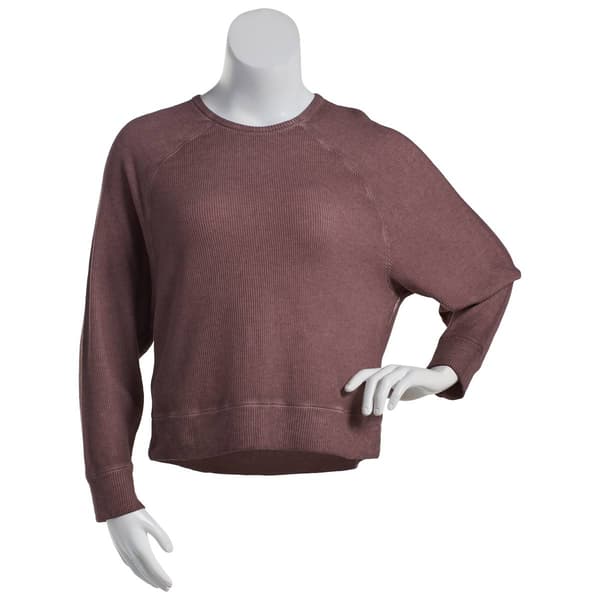 Plus Size North River Pigment Waffle Dolman Crew Neck Tee - image 