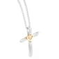 Diamond Classics(tm) 1/10ctw. Diamond Silver & 10kt. Cross Pendant - image 1