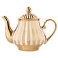 Home Essentials 37oz. Gold Stripes Teapot - image 1