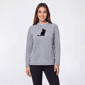 Womens Bonnie Evans Christmas Cat Fleece Sweater - image 1