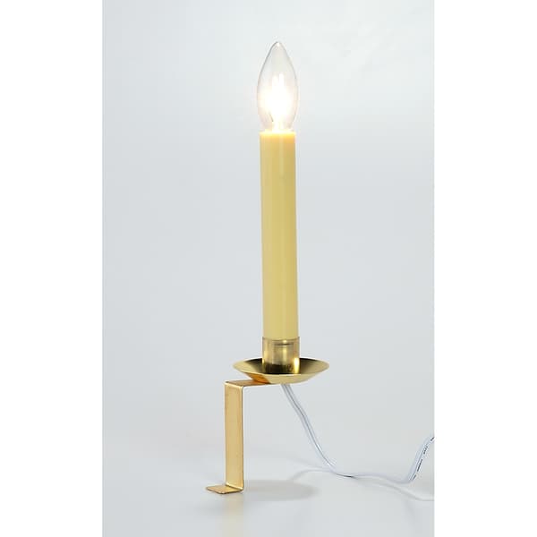 11in. Brass Electric Window Candle - image 