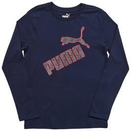Boys (8-20) Puma Logo Pack Jersey Long Sleeve Graphic Tee