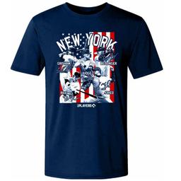 Mens New York Baseball 5 Player New Short Sleeve Tee
