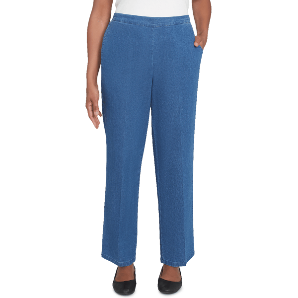 Women''s Victoria Pull-On Average Length Denim Pants - image 