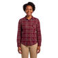Womens Angels Forever Young Plaid Button Front Flannel - image 1