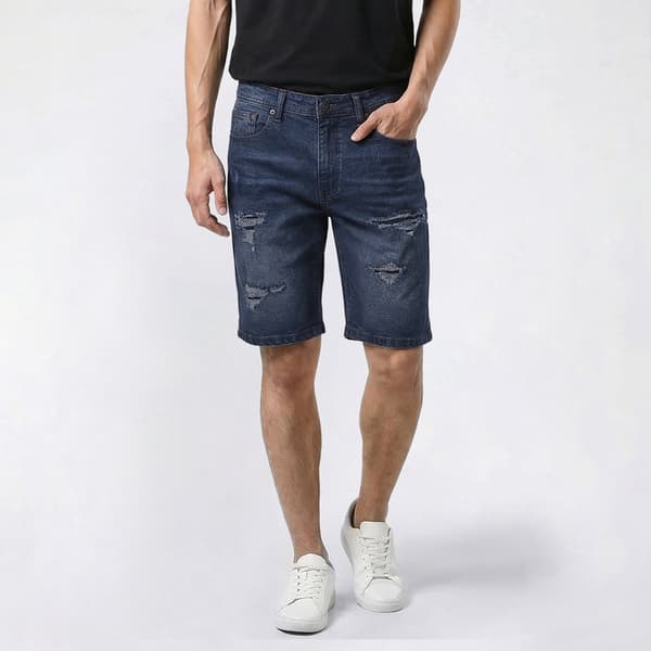 Young Mens Company 81 Rip & Repair Denim Shorts