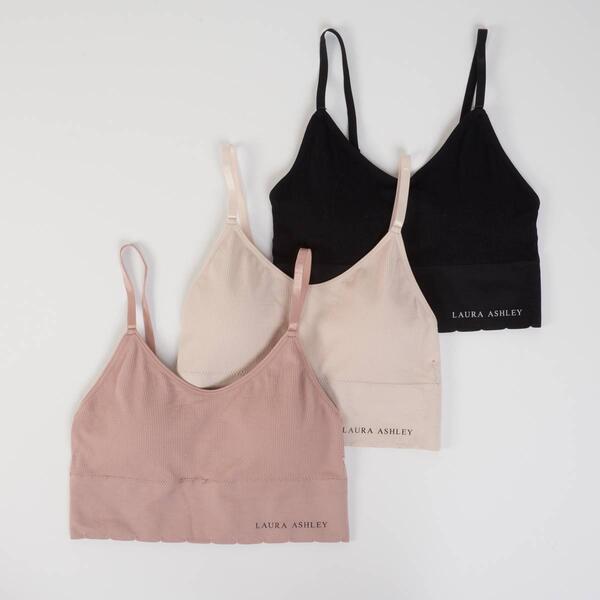 Womens Laura Ashley&#40;R&#41; 3pk. Seamless Longline Bra LS6812-3PKD - image 