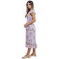 Womens Perceptions Flutter Sleeve Print Chiffon Tier Midi Dress - image 4