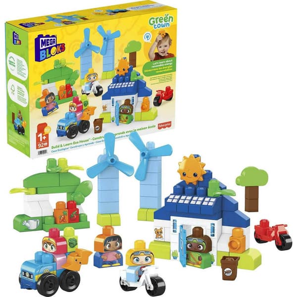MEGA BLOKS Green Town Build & Learn Eco House Building Kit