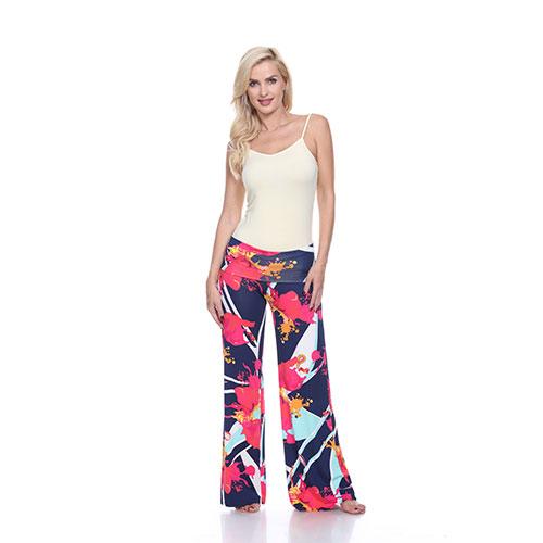 Womens White Mark World of Color Print Palazzo Pants