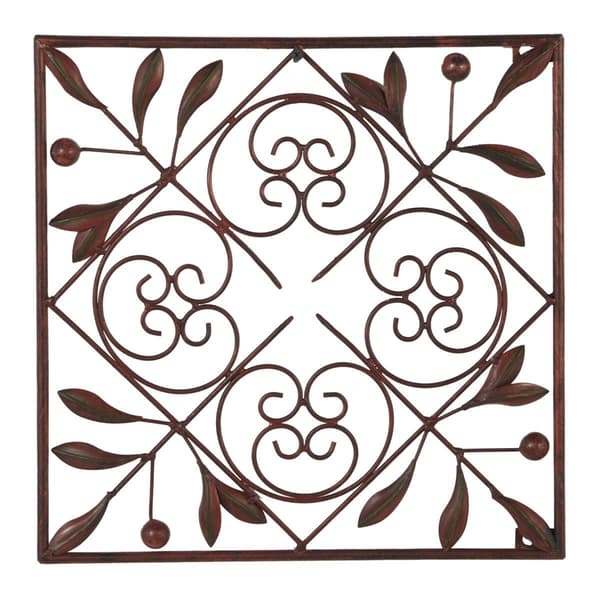 9th & Pike&#174; Rustic Style Square Floral Wall D&#233;cor - Set of 4