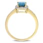 Gemstones Classics&#8482; 14kt. Yellow Gold London Blue Topaz Halo Ring - image 3